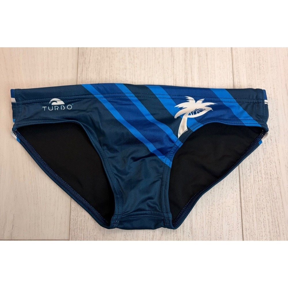 NWOT Turbo Youth Water Polo Swim Brief Sz 28 / 10Y - Pacific Polo - Blue